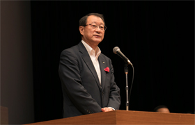 NTT西日本 村尾社長による来賓挨拶